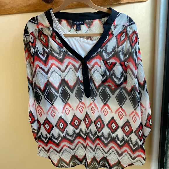 3/4 Length Blouse I.N. Studio 3x - Picture 1 of 4